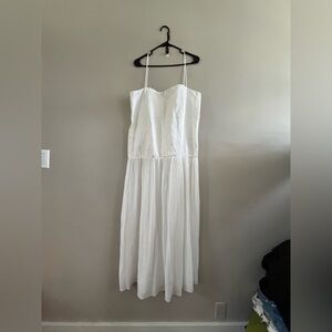 NWT Zara mixed maxi dress Zw‎ Collection oyster - White Bridal Shower - XXL